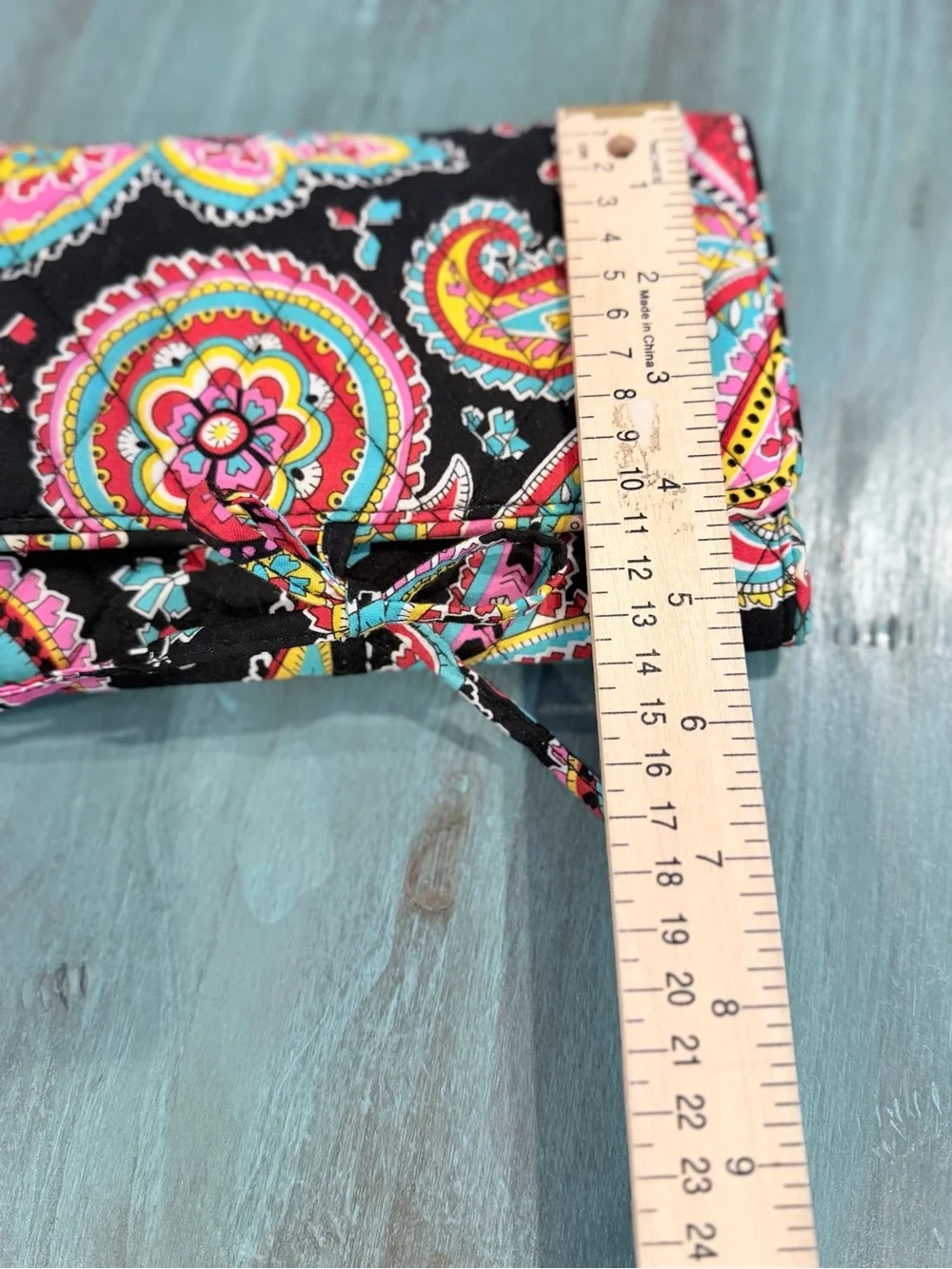 Vera Bradley Travel Jewelry Organizer Roll Colorful Paisley